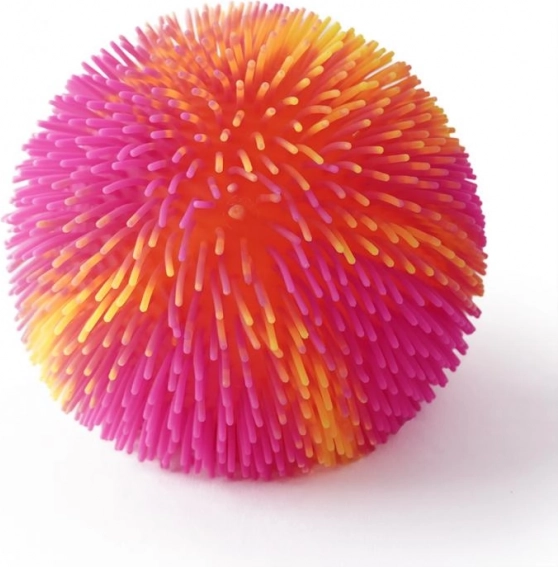 Harige regenboogbal met licht - oranje-roze