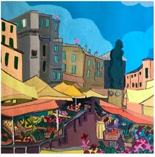 Norimpex Schilderen op nummer Bloemenmarkt 40 × 50 cm