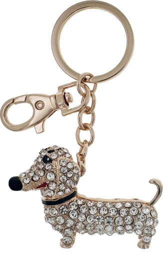 Sleutelhanger gouden hond premium