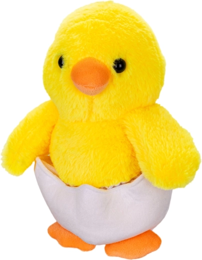 Pluchen eendje in eierschaal 19 cm