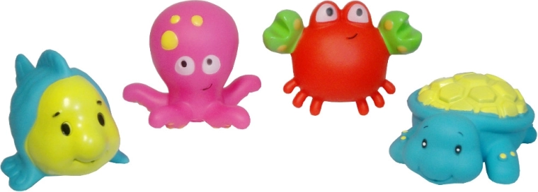 Piepend badspeelgoed diertjes voor kleine kinderen