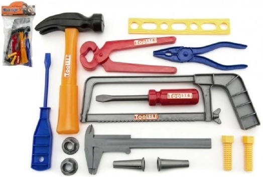 Set van plastic gereedschap voor kinderen