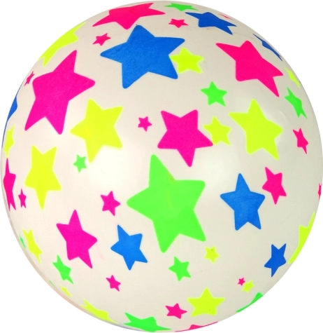 Rubberen bal Star 22 cm Wit