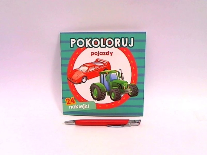 Kleur voertuigen – kleurboek met stickers