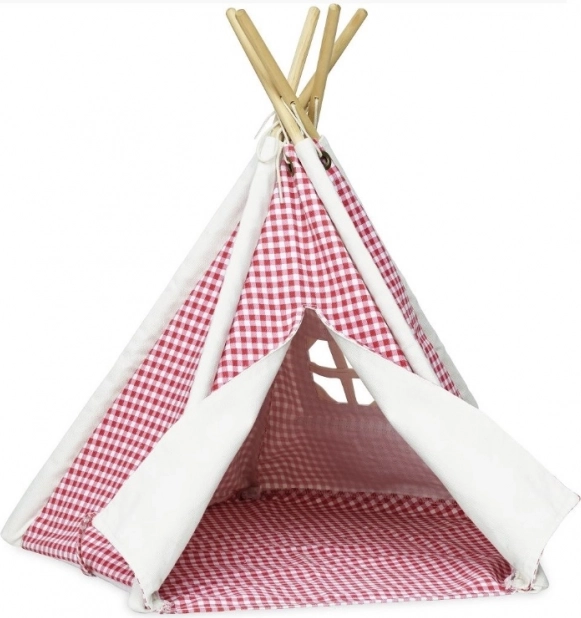 Mini tipi voor poppen – geruit