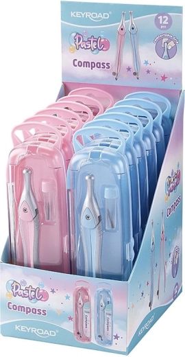 Passer Keyroad Pastel in etui, blauw of roze