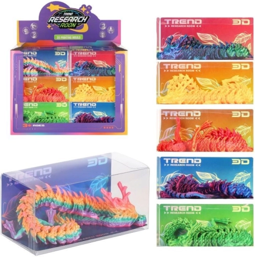 Beweegbare antistress-3D-draak, 44 cm - 1 stuk