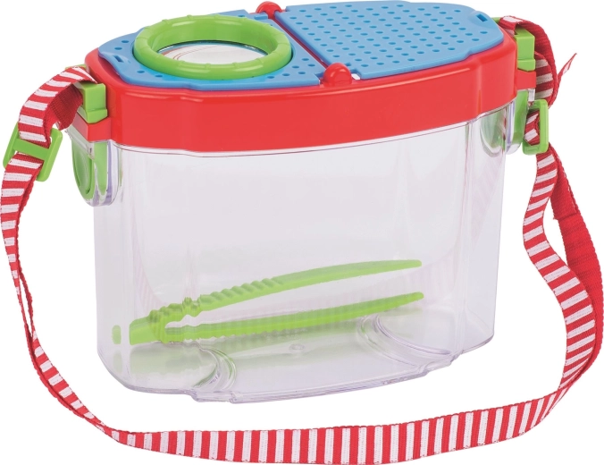 Kinder observatiepot met vergrootglas en pincet Goki