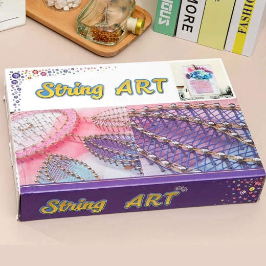 Creatieve string-art set met LED, frame 21 × 30 cm – dolfijnmotief