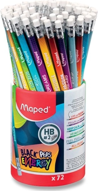 Grafietpotlood MAPED Black’Peps Energy HB, mix van motieven