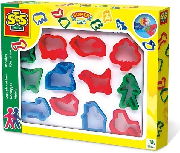SES plastic uitsteekvormpjes voor klei (12 stuks)