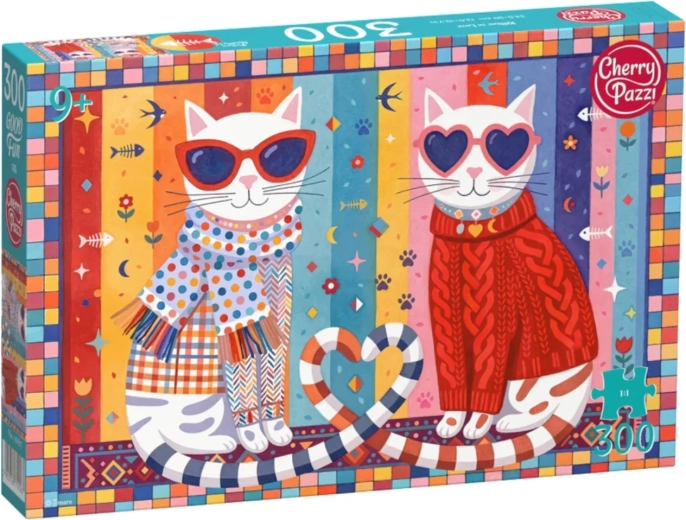 Cherry Pazzi puzzel Katten met zonnebrillen, 300 stukjes