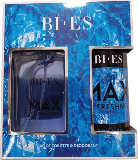 Heren cadeaupakket BI-ES Max Ice Freshness – eau de toilette 100 ml + deodorant 150 ml