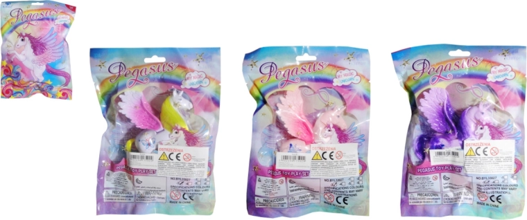 Plastic eenhoorn met kam - 1 stuk