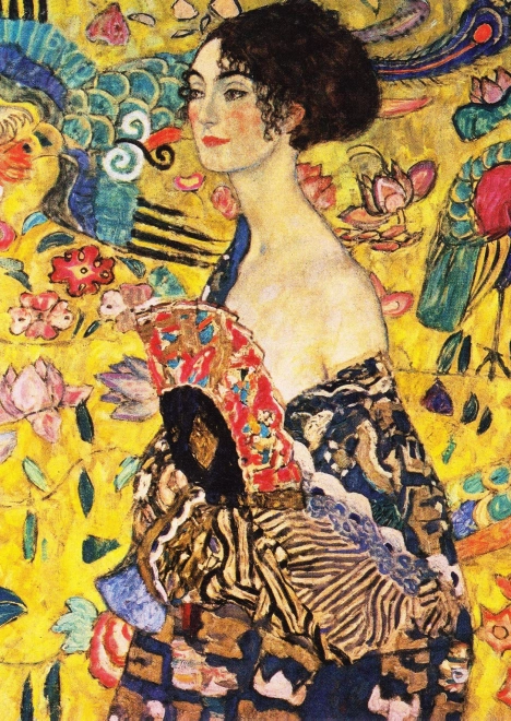 ENJOY puzzel Dame met Waaier van Gustav Klimt 1000 stukjes