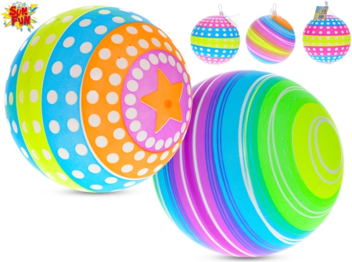 Sun Fun regenboog kunststof bal 22 cm