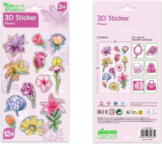 3D stickers bloemen Avenir