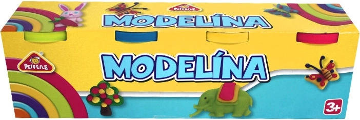 Modelleerklei voor creatief knutselen, 4 kleuren