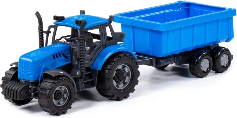 Kindertractor Progress met aanhanger met vliegwielaandrijving - 1 stuk