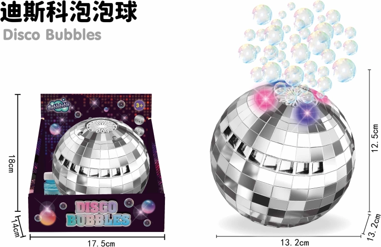 Bellenblaas-discobal met lichteffecten