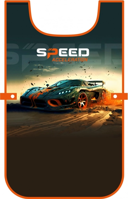 Kinderponcho-schort met automotief