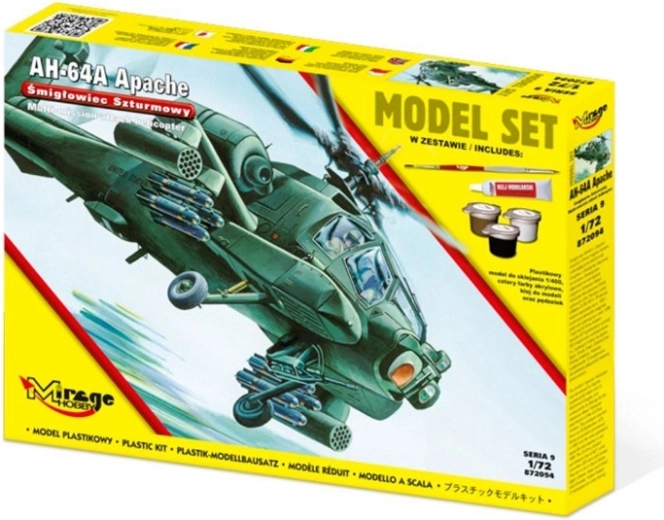 Plastic model van de AH-64A Apache helikopter