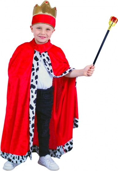 Kinderkoningsmantel met kroon
