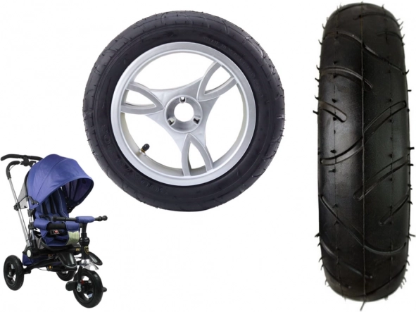 Voorwiel van kunststof met opblaasbare rubberen band voor PRO700