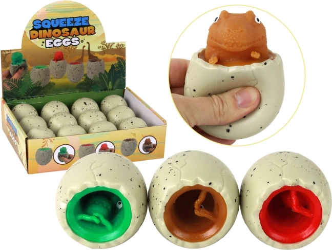 Anti-stress speelgoed dinosaurus in ei Squishy