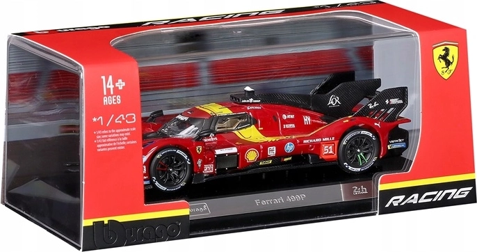 Bburago Ferrari 499P race-model 1:43 rood