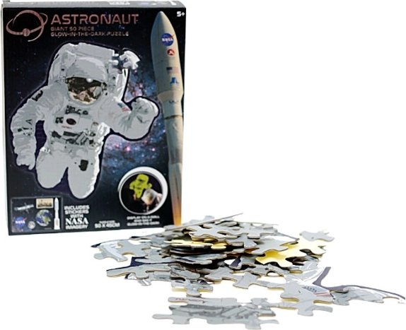 Reusachtige astronautenpuzzel met glow-in-the-dark effect, 50 stukjes, NASA