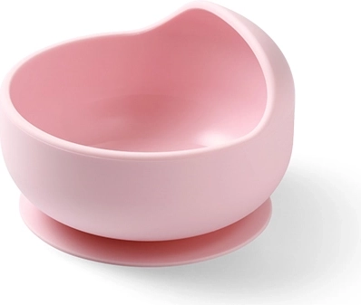 BabyOno siliconen kom met zuignap roze 6m+