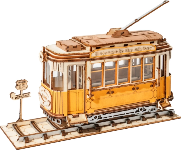 Robotime Rolife 3D houten puzzel tramvaj