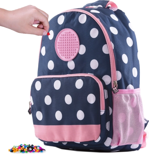 Pixie Crew vrijetijdsrugzak blauw met witte stippen