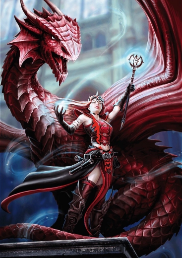 Puzzle TREFL Premium Plus Fantasy: Scharlaken Magiër 1000 stukjes