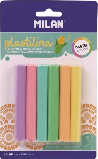 Plastiline 6 stuks pastel