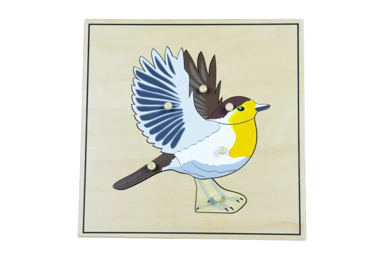 Puzzel met vogelgeraamte-motief