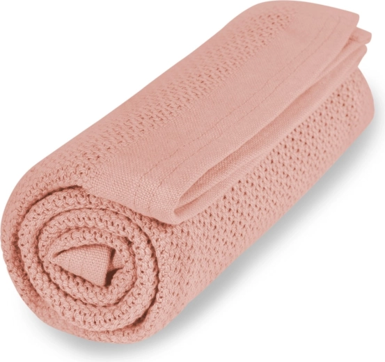 VINTER & BLOOM deken soft grid organic cloud pink
