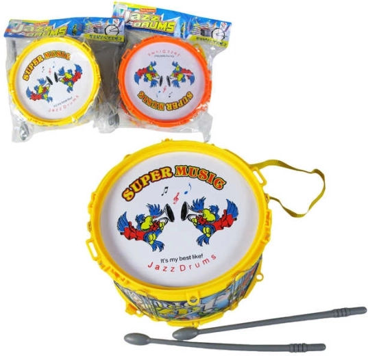 Kinderdrum met stokjes - 1 stuk