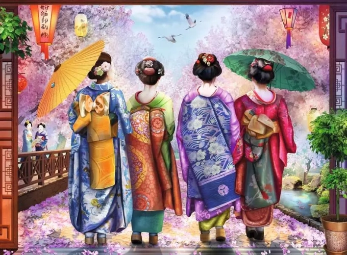 Puzzle RAVENSBURGER Tussen bloeiende bomen 500 stukjes