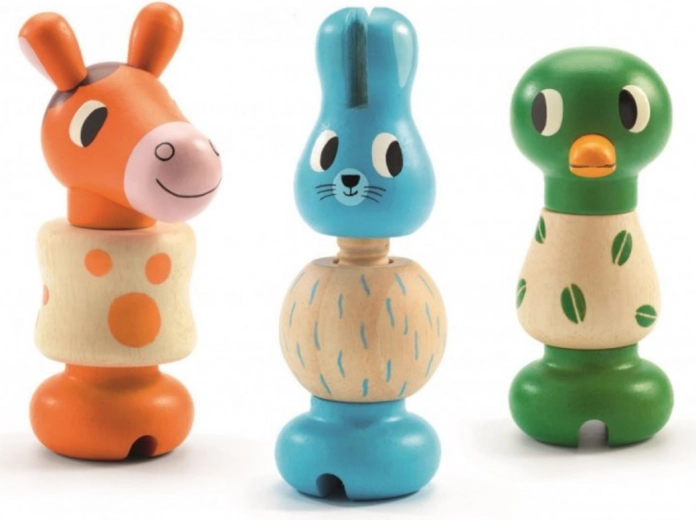 Djeco houten schroefdieren