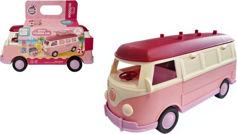 Rijdende camper met accessoires