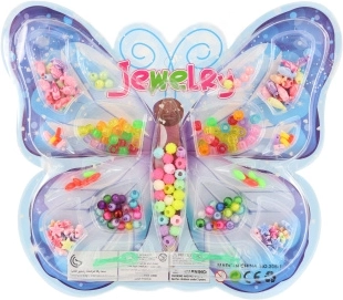 Set gekleurde kunststof kralen om te rijgen