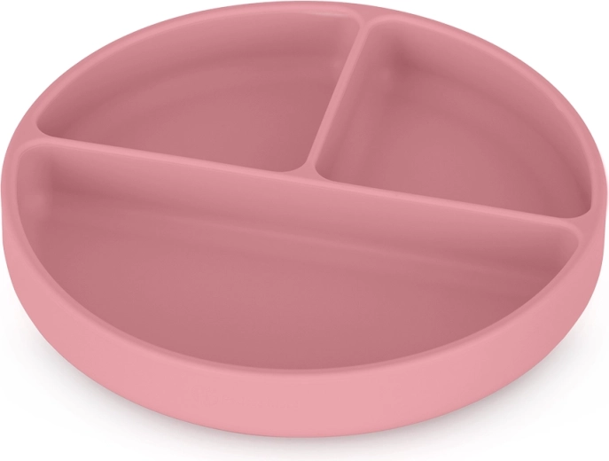Petite&Mars siliconen vakkenbord met zuignap Take&Match dusty rose 6m+