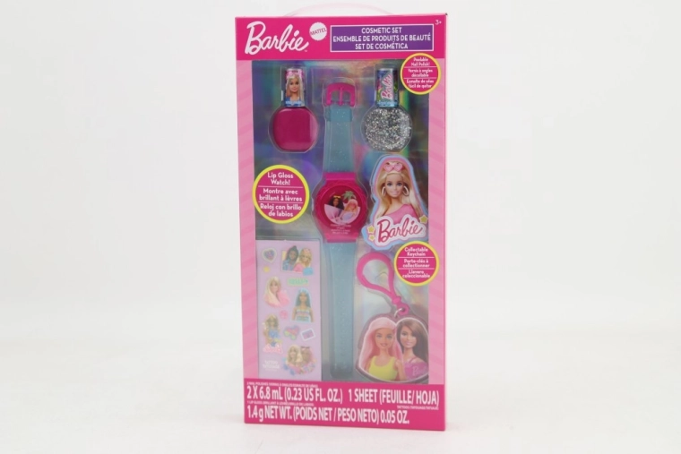 Barbie cosmeticaset met lippenstift en nagellakken