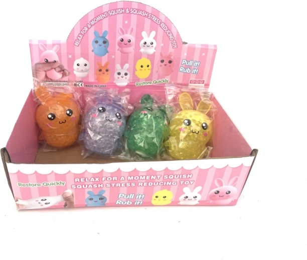 Grappig knijpbaar anti-stress speeltje konijn 10×7 cm