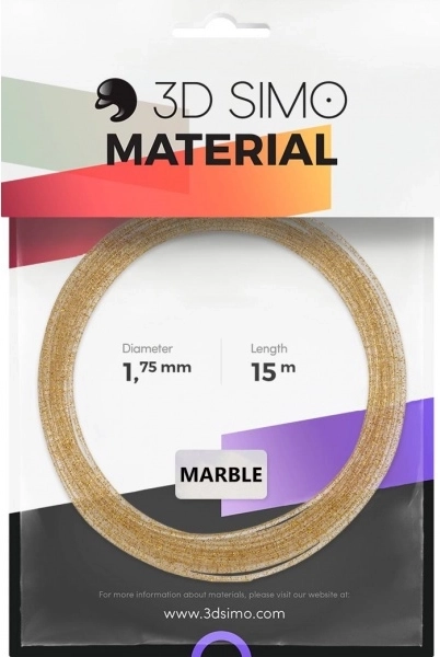 Filament marble pro 3d-pennen en 3d-printen – goud, 1,75 mm, 15 m