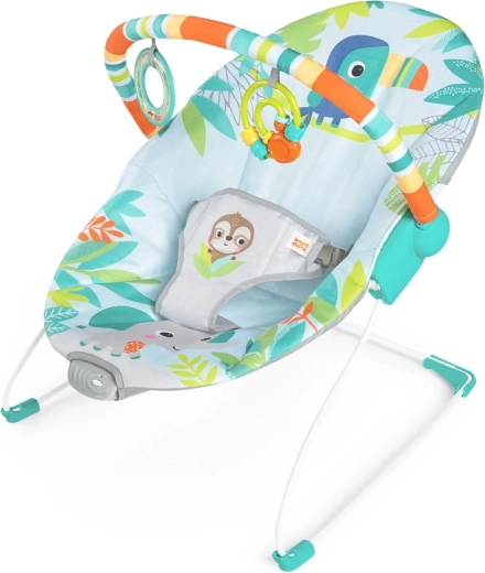 Vibrerend babywipstoeltje Bright Starts Rainforest Vibes, 0–9 kg