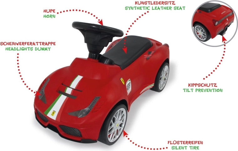 Jamara loopauto Ferrari 488 GTE rood