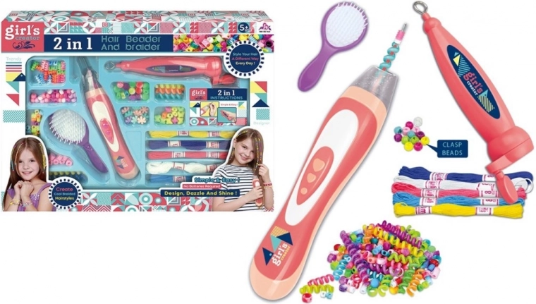 Set kralen om in het haar te vlechten